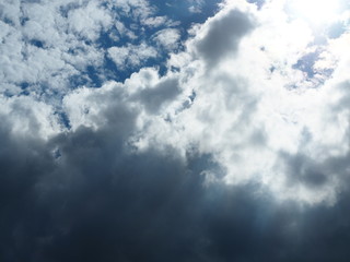Thunderstorm Clouds and the Sun