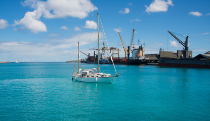 Sail boat in Harbour