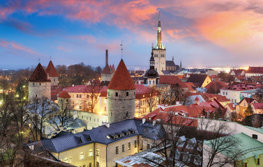 Tallin city, Estonia at sunrise