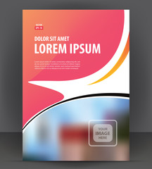 Flyer brochure, cover layout design print template, pamphlet vector Illustration