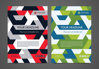 Multipurpose Flyer Layout with Geometric Elements 5