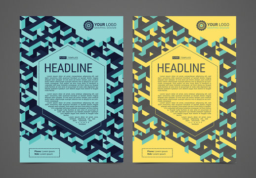 Multipurpose Flyer Layout with Isometric Elements 1