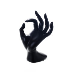 jewelry display hand isolated on white backgound