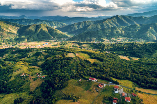 Mountains around Zepce in Bosnia