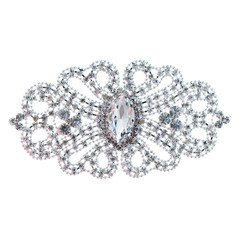 crystal brooch isolated on white background