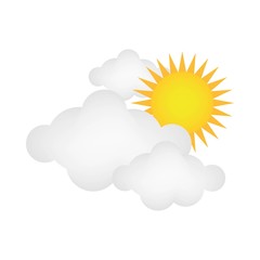 Sun and cloud background