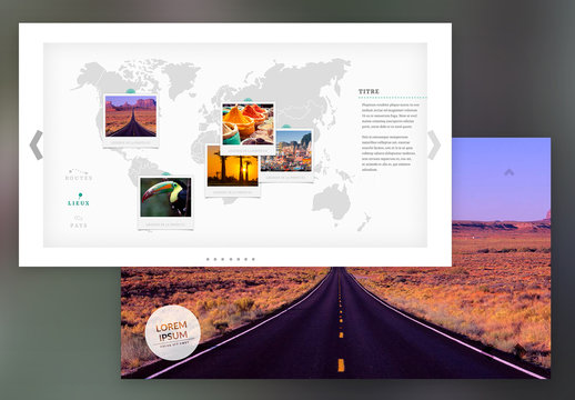 Mod&egrave;le de pr&eacute;sentation de voyage interactif