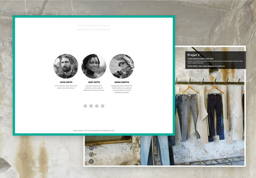 Mod&egrave;le de portfolio interactif en mosa&iuml;que