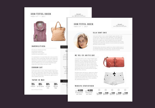 Schickes Media Kit-Layout