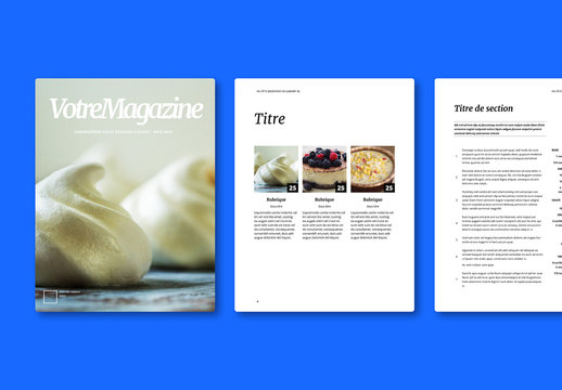 Mod&egrave;le de magazine culinaire