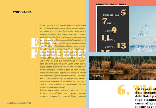 Layout f&uuml;r digitale Erlebniszeitschrift