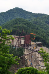 Fototapeta premium 初夏の八ッ場ダム予定地の風景