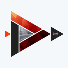 Abstract vector design elements for graphic layout. Modern business background template with colourful triangles,