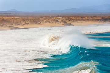 Beach in El Cotillo village in Fuerteventura island, Spain