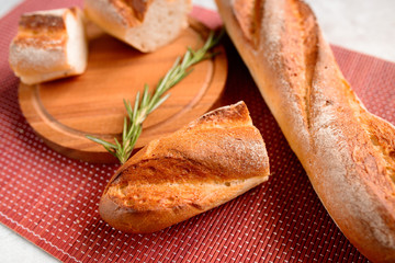 Fresh bread on the table