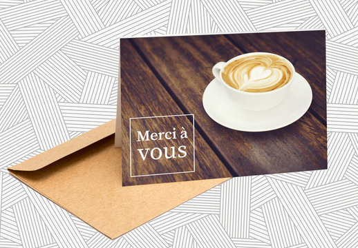 Mod&egrave;le de carte de remerciements