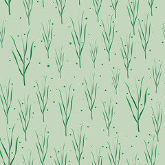 Grass vector seamless pattern