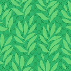 Leaf vector seamless pattern