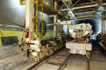 Fototapeta na wymiar drilling in Underground processing