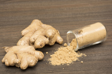 Ginger, powder and root