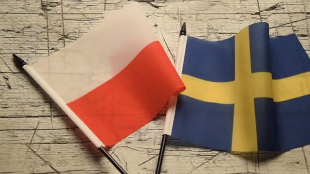 Flaga Rzeczypospolitej Polskiej Flaga Szwecji Polens flagga Sveriges flagga Flag of Poland Flag of Sweden Sztokholm Konungariket Stockholm Scandinavia Warszawa 斯德哥尔摩
 Warsaw 