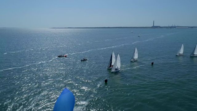 Sailing Race in the Summer on the Solent