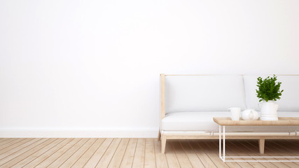 living area in hotel or apartment - 3D Rendering