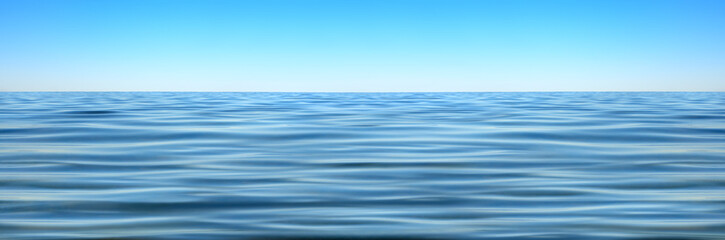 Panele Szklane  Panorama fal morskich na tle błękitnego nieba
