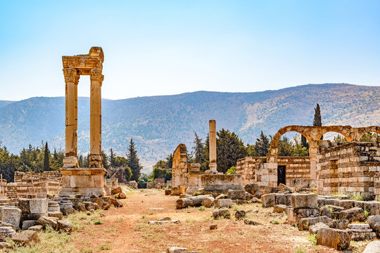 Umayyad City of Anjar in Lebanon. It is located about 50km east of Beirut and has led to its designation as a UNESCO World Heritage Site in 1984.