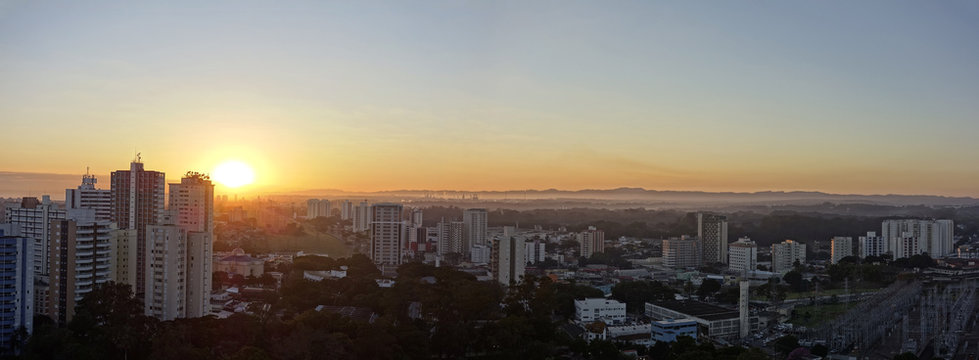City Sao Jose dos Campos, SP / Brazil, at sunrise panorama photo