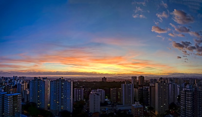 City Sao Jose dos Campos, SP / Brazil, at nightfall panorama photo
