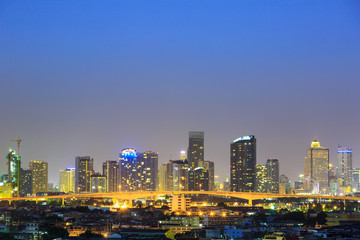 Fototapeta na wymiar Bangkok, capital city of Thailand at twilight