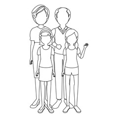 Family grandparents grandchildren icon vector illustration graphic design