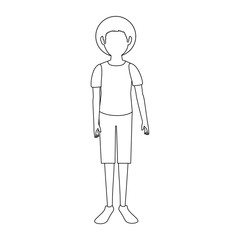 Boy faceless avatar icon vector illustration graphic design