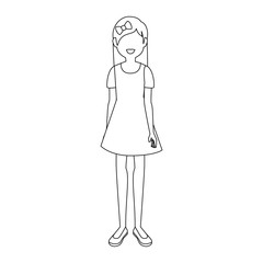 young woman cartoon icon vector illustration graphic design