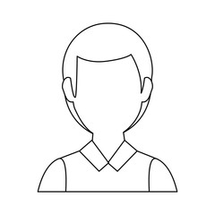boy faceless avatar icon vector illustration graphic design