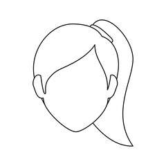 woman face cartoon icon vector illustration graphic design
