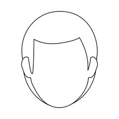 boy faceless avatar icon vector illustration graphic design