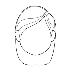 woman face cartoon icon vector illustration graphic design