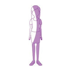 Naklejka na ściany i meble young woman cartoon icon vector illustration graphic design