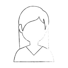 woman faceless head icon vector illustration graphic design