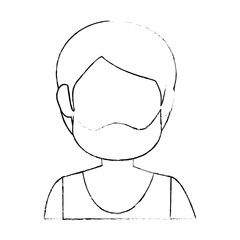 man faceless head icon vector illustration graphic design