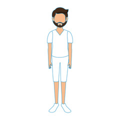 Boy faceless avatar icon vector illustration graphic design