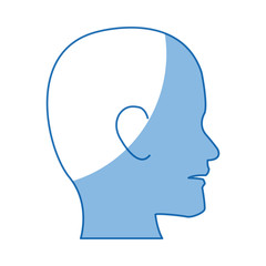 silhouette human man profile people healthy vector illustration