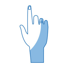 human hand pointing index gesture vector illustration