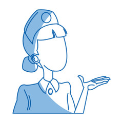cute female nurse character health staff vector illustration