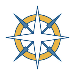 Fototapeta premium location star icon over white background vector illustration