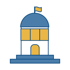 Obraz premium lighthouse icon over white background vector illustration