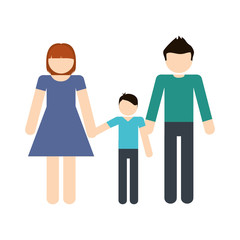 pictogram family with kid icon over white background colorful design vector illustration