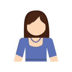 avatar woman icon over white background colorful design vector illustration